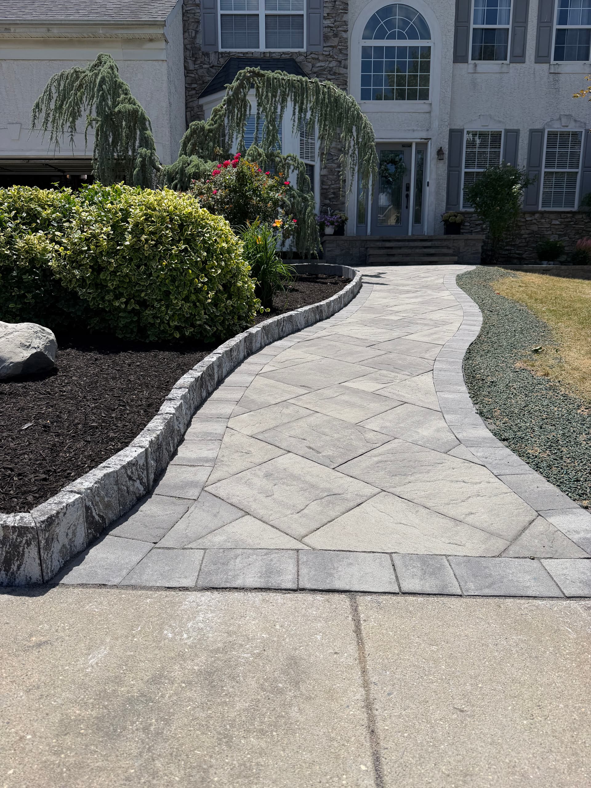 Gallery photos for Front Entry Hardscape and Lighting Overhaul in Sewell NJ: Image #2