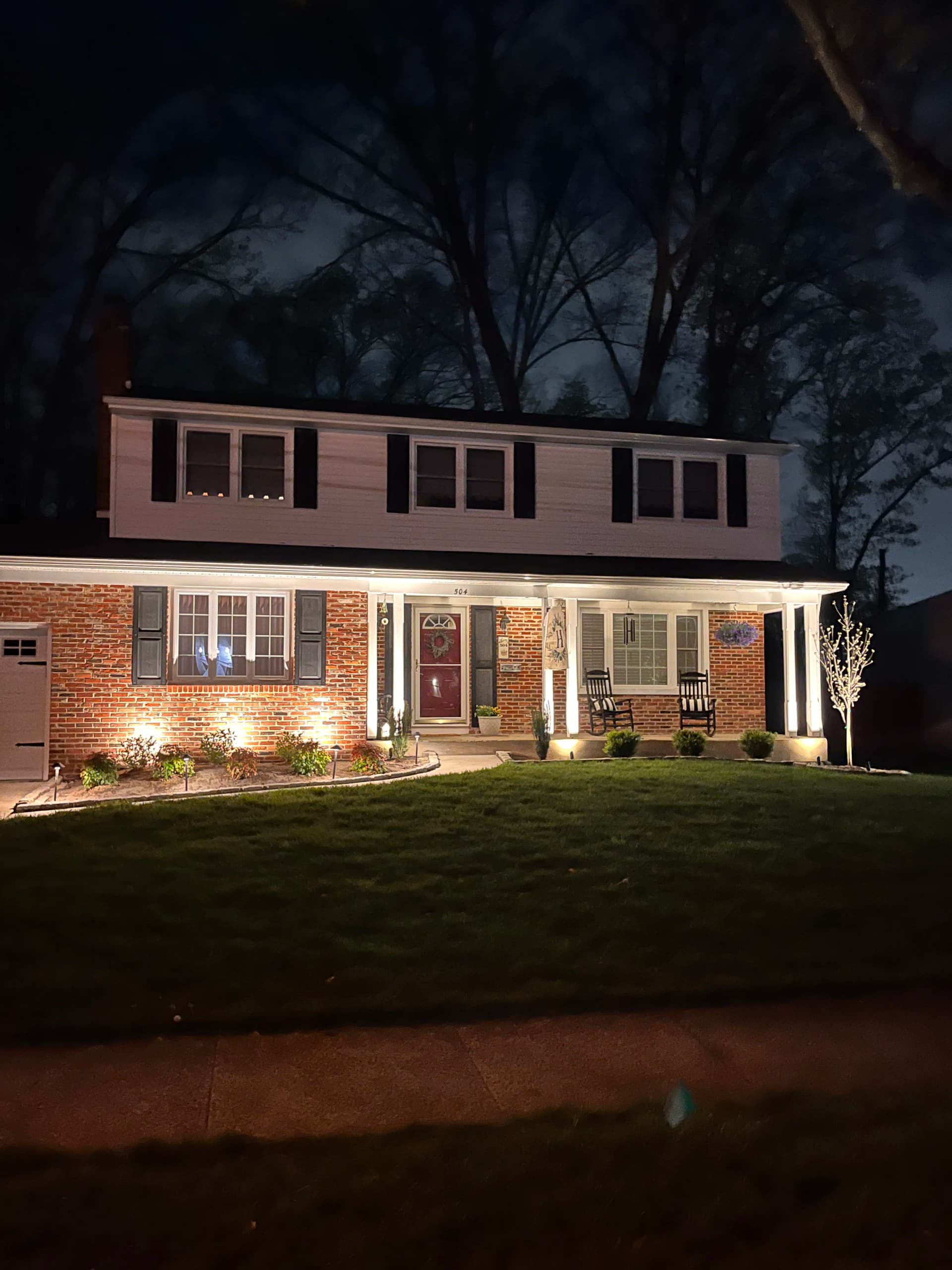Gallery photos for Front Entrance Foundation Planting and Lighting Upgrade in Turnersville NJ: Image #2
