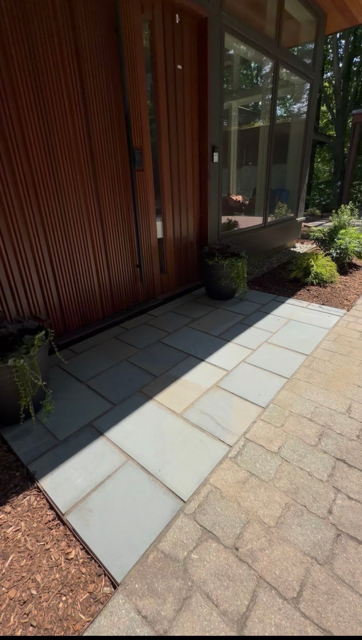 Gallery photos for Front Entrance Overhaul with Pavers, Bluestone and Landscape Lighting: Image #3