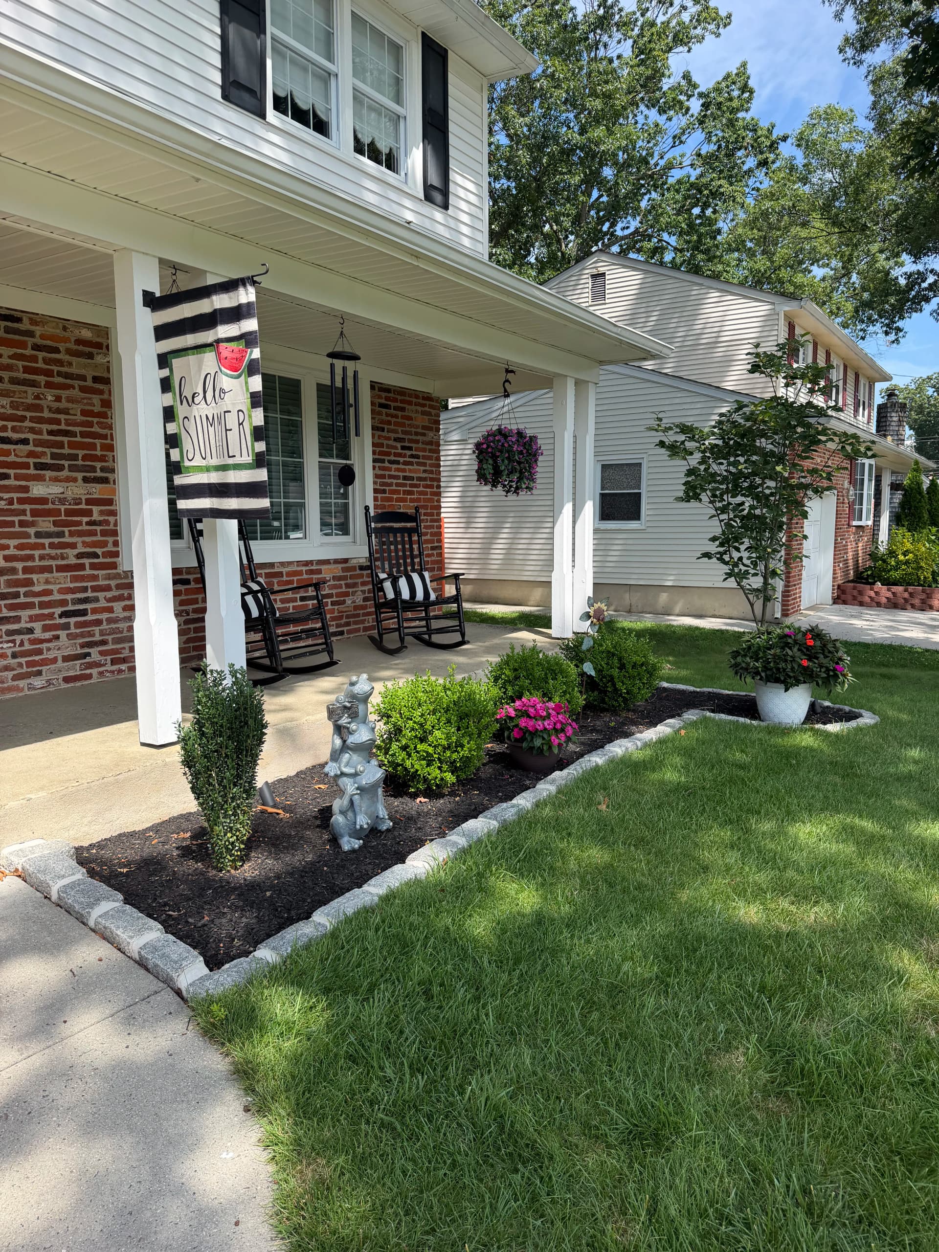Gallery photos for Front Entrance Foundation Planting and Lighting Upgrade in Turnersville NJ: Image #6