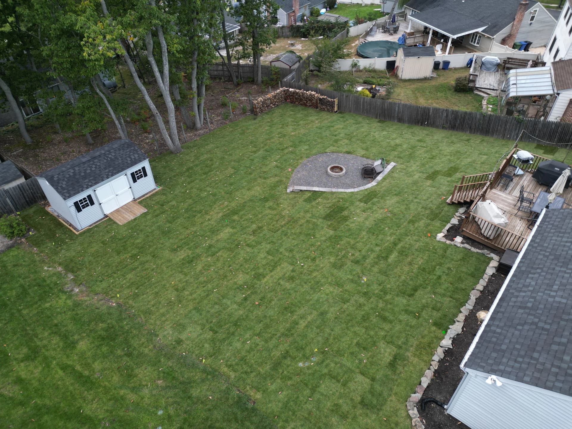 Gallery photos for 8,200 Sq. Ft. Sod Installation and Full Lawn Renovation in South Jersey: Image #2