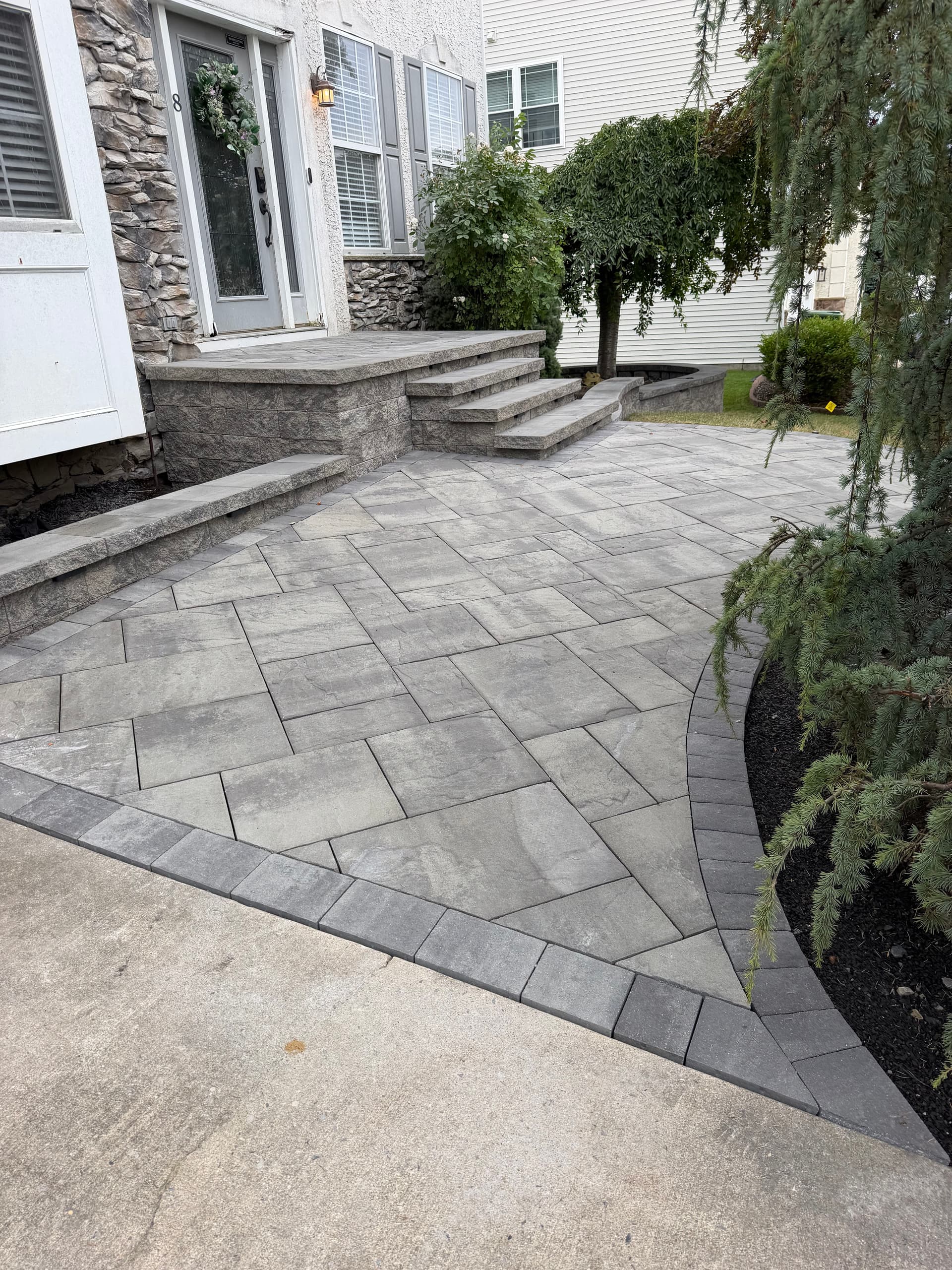 Gallery photos for Front Entry Hardscape and Lighting Overhaul in Sewell NJ: Image #1