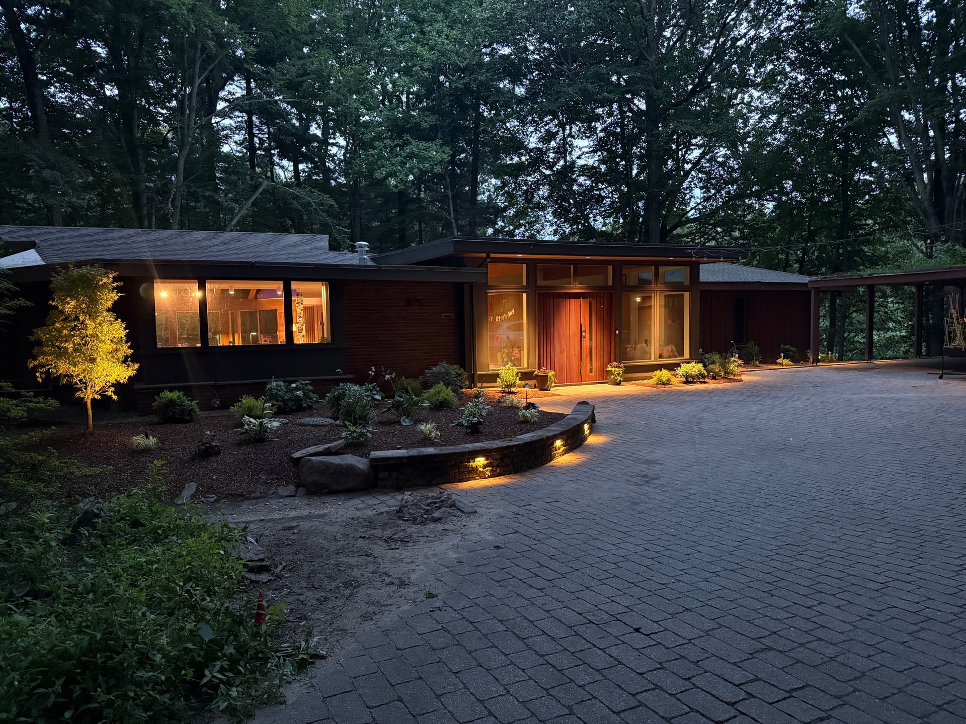 Gallery photos for Front Entrance Overhaul with Pavers, Bluestone and Landscape Lighting: Image #6