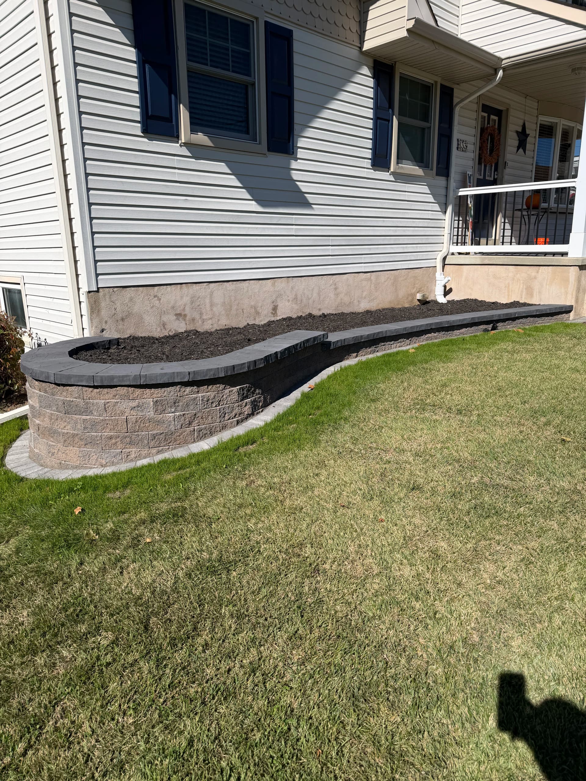Gallery photos for Curved Garden Wall and Paver Accent Boost South Jersey Curb Appeal: Image #2