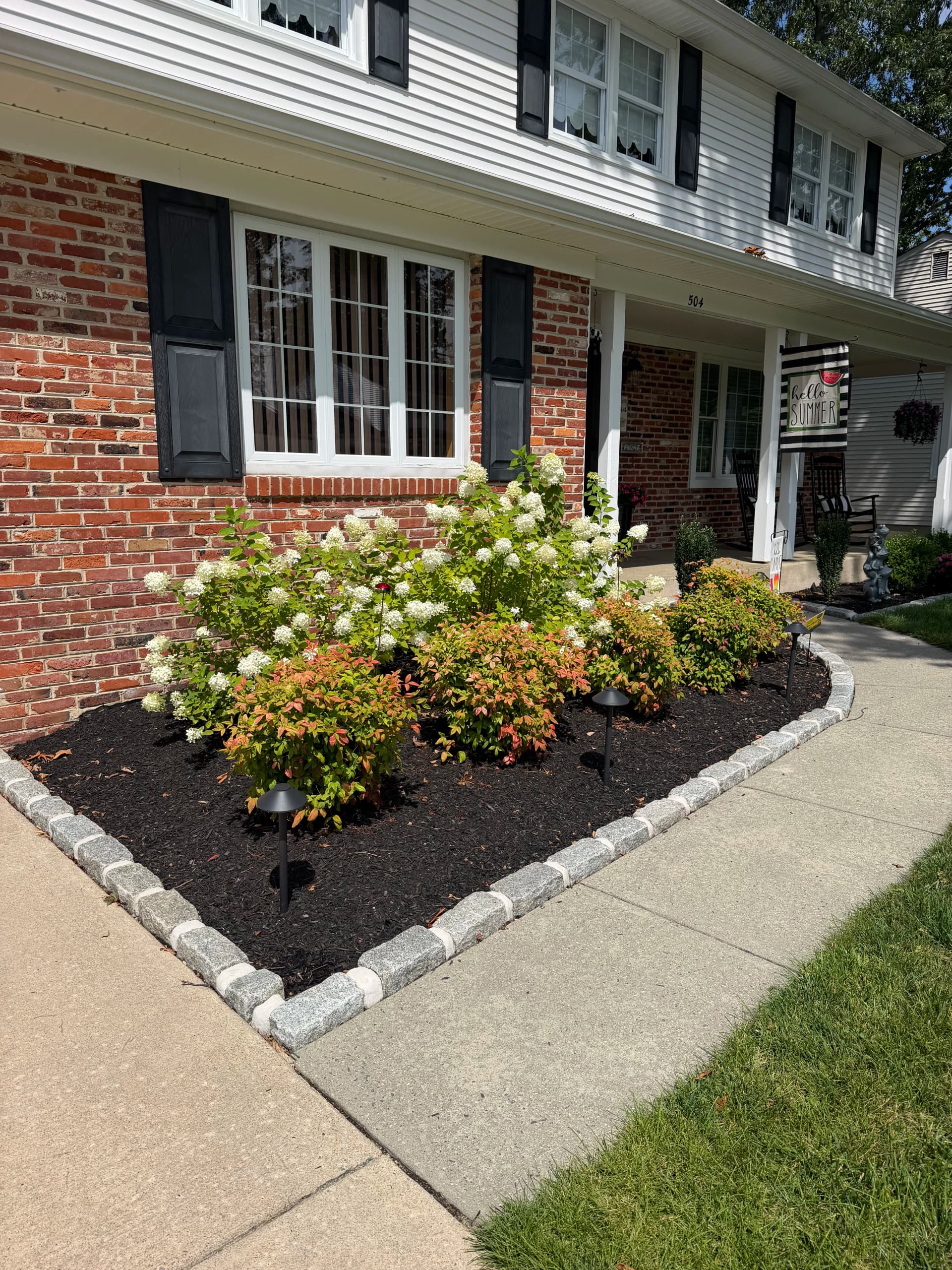 Front Entrance Foundation Planting and Lighting Upgrade in Turnersville NJ image