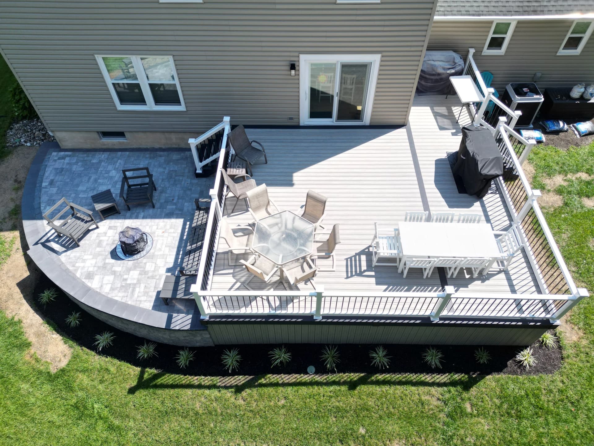 Deck Meets Paver Patio - A Complete Backyard Overhaul in Voorhees NJ image