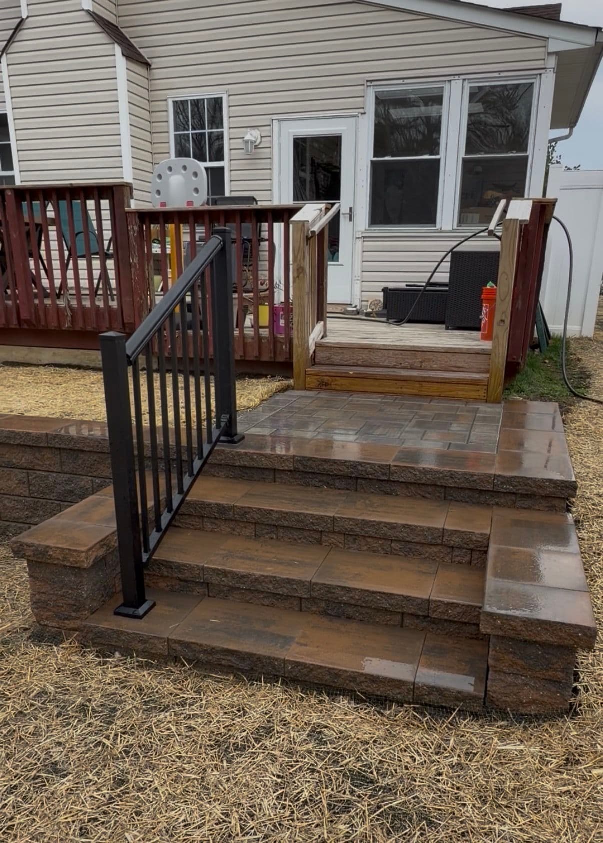 Gallery photos for Backyard Upgrade with Retaining Wall and Steps: Image #3