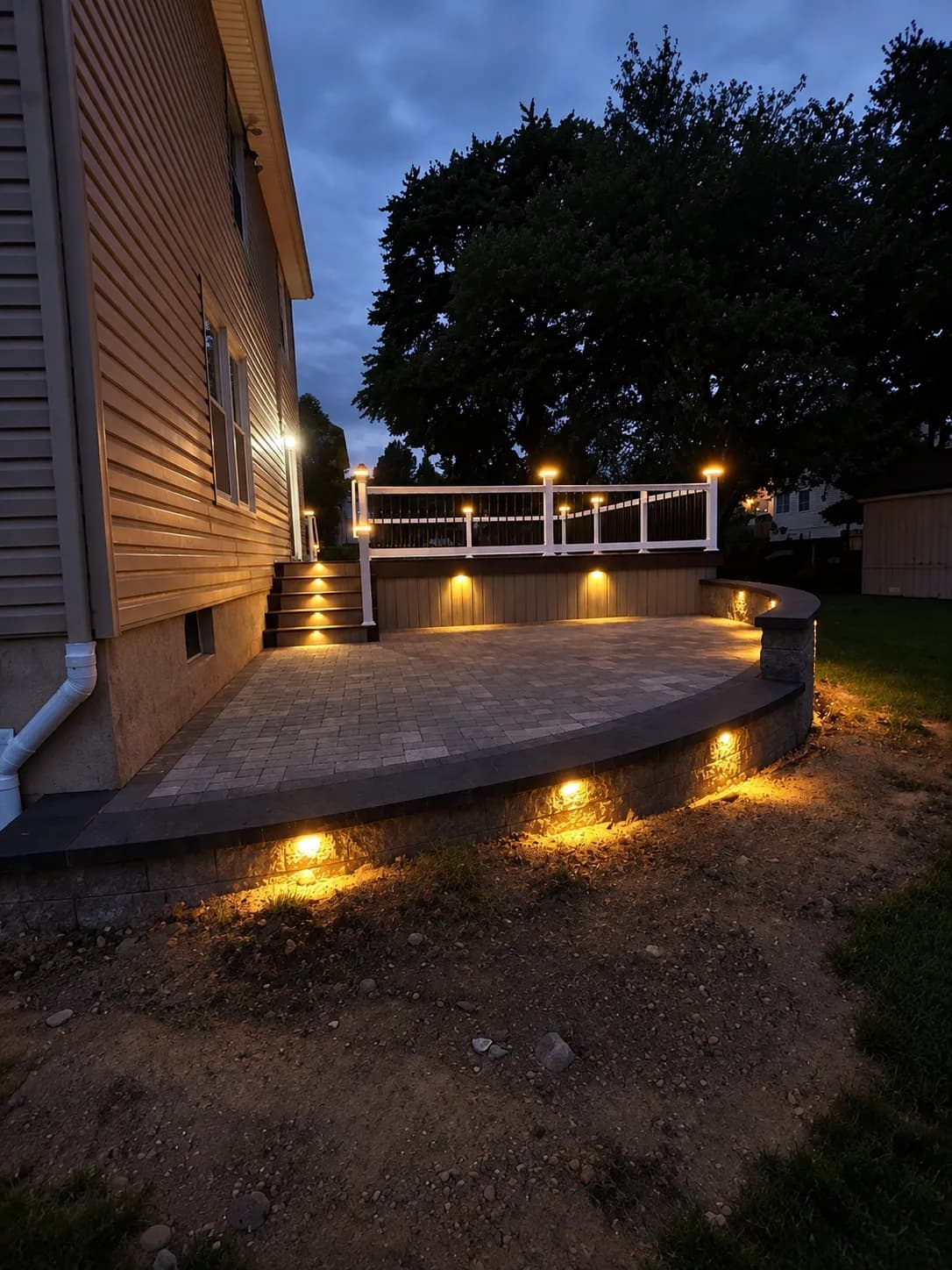 Gallery photos for Deck Meets Paver Patio - A Complete Backyard Overhaul in Voorhees NJ: Image #2