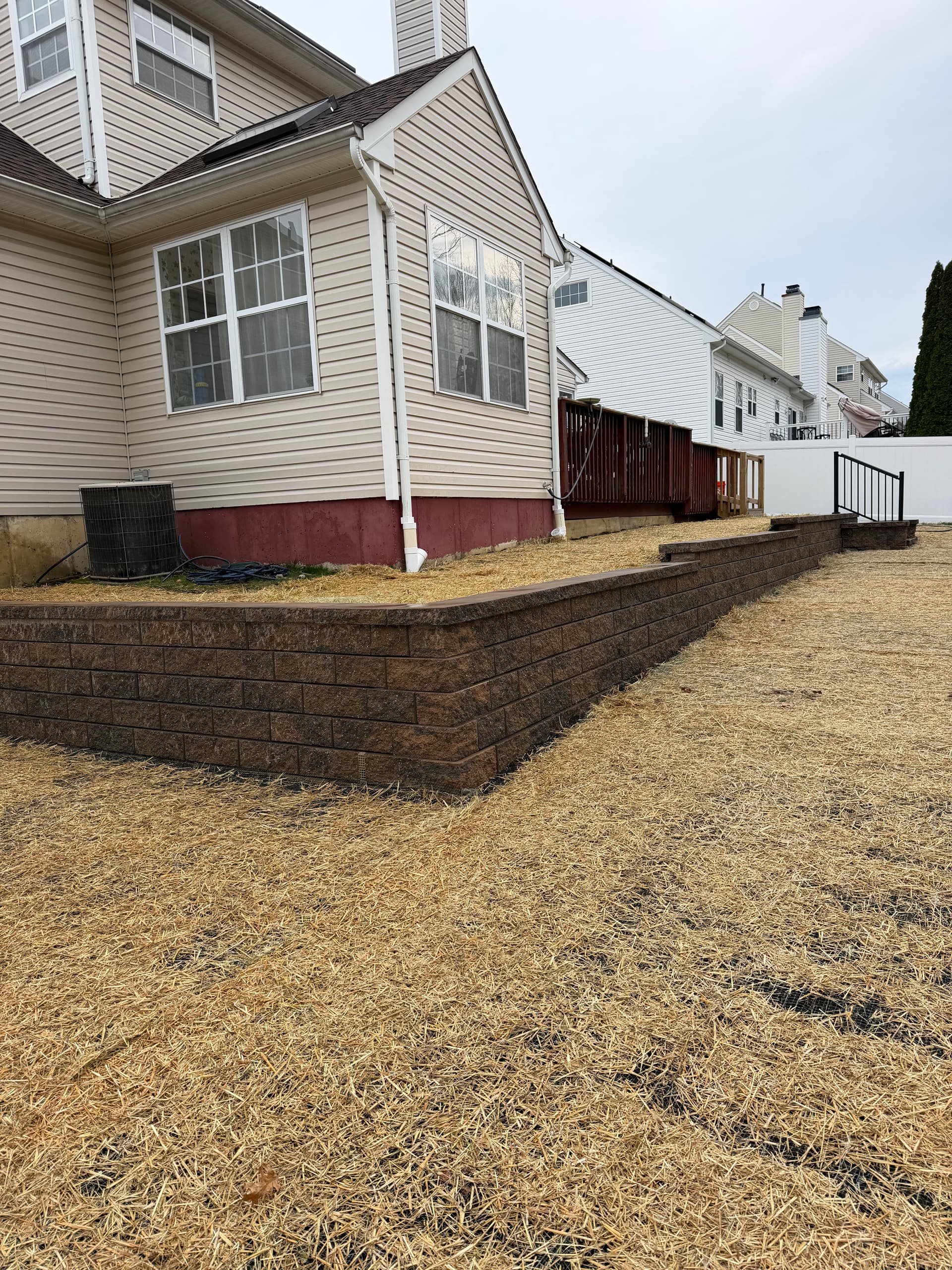 Gallery photos for Backyard Upgrade with Retaining Wall and Steps: Image #1